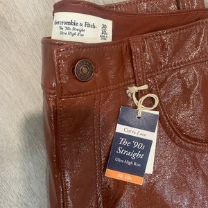 Abercrombie and Fitch 90’s vegan  pleather pants never worn curve